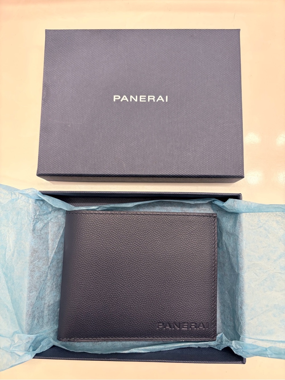 Panerai Navy Leather Bi-Fold Wallet